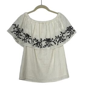 Hemant & Nandita Off the Shoulder Embroidered Top Size XS